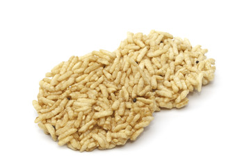 Rice cracker isolated on the white background