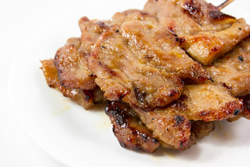 Traditional Thai style grilled pork
