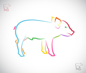 Vector image of a pig