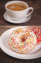 Donuts and coffee