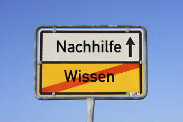 Schild Nachhilfe 