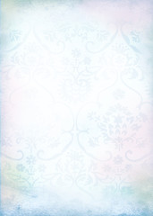 Retro background in light blue in shabby chic style