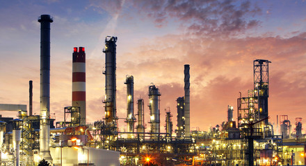 Factory - oil and gas industry - obrazy, fototapety, plakaty