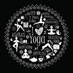 Illustration of yoga lifestyle
