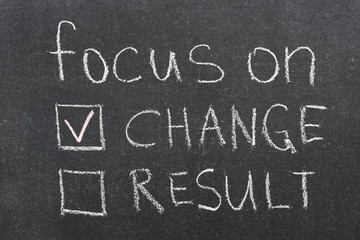 Obraz premium focus on change