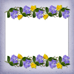 Ornamental line with wild flowers