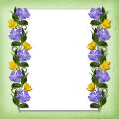 Ornamental line with wild flowers