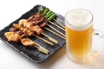 焼鳥とビール