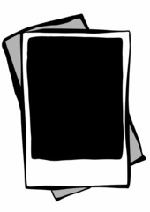 doodle blank polaroid frame