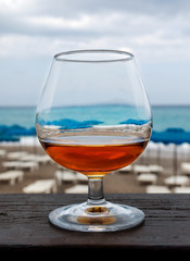 Wineglass of brandy