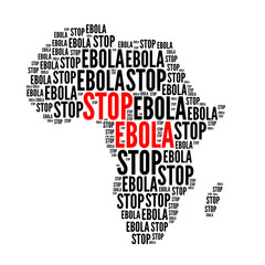Fototapeta na wymiar Stop ebola red and black