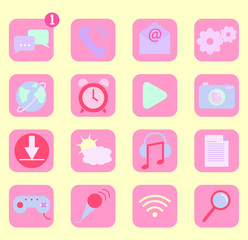 Mobile phone app icons