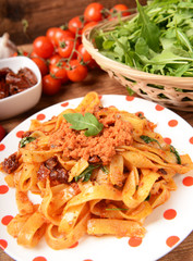 pasta with red pesto