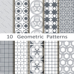 set of ten geometric patterns - 68903656