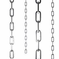 steel chain on white background