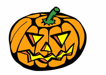doodle halloween pumpkin