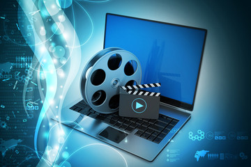 Laptop with reel