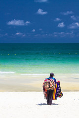 Salesman on the beach..