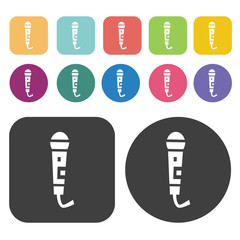 microphone icons set.  Illustration eps10