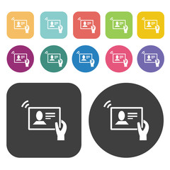Communication icons set.  Illustration eps10
