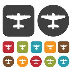 Airplanes icons set.  Illustration eps10