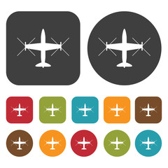 Airplanes icons set.  Illustration eps10