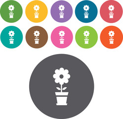 Tree Icons Set. Illustration eps10