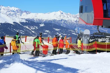 Verduisterende gordijnen Wintersport Sesselliftzugang  © Kara