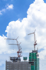 cranes  building construction.