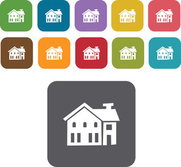 House Building Icons Set. Illustration eps10