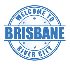 Welcome to Brisbane stamp