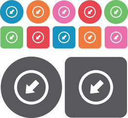 Arrow sign icon set. Illustration eps10