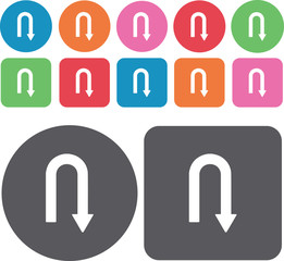 Arrow sign icon set. Illustration eps10