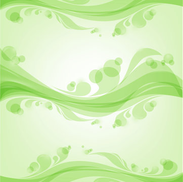 green pattern on a light green background