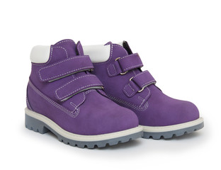 Purple children`s boots