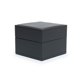 black gift box isolated on white