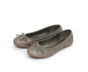 Ballet shoes isolated on the white