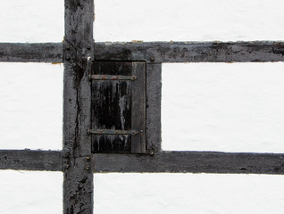 The door shutter of old farmhouse