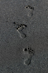 Footprints at beach