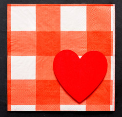 Pattern or Love: Heart on Checkered Pattern