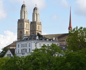 Fototapeta premium grossmuenster zürich