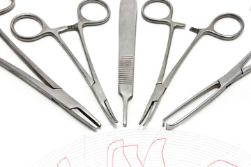 surgical instrument on a white background