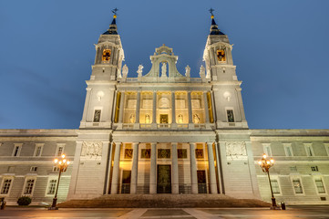 Almudena cathedral in Madrid, Spain.