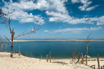 Vacances, plage, soleil et ciel bleu