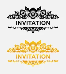 Poster Invitation floral ornament decoration element © ComicVector