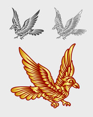 Flying bird ornament decoration