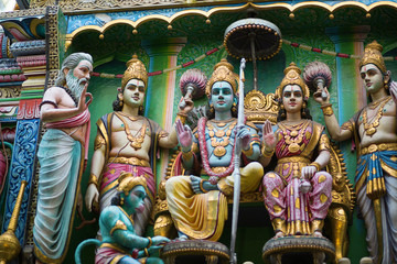Details of an Indian temple in Singapore