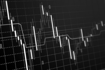 Stock finance business diagram on the screen