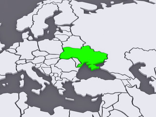 Map of worlds. Ukraine.