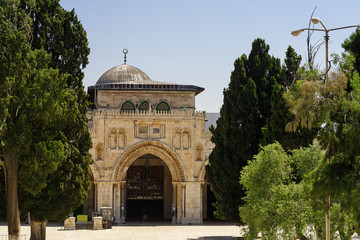 Fototapeta na wymiar Al-Aqsa Mosque - third holiest place in Islam, Jerusalem